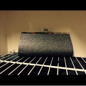 Silver Glitter Clutch